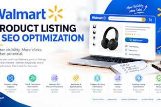 create and optimize walmart product listing with walmart seo, walmart wfs