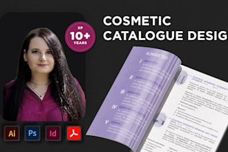 design a professional cosmetic and skincare catalogue