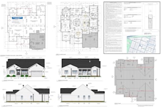 review, revise and prepare architectural plans for city permit submission