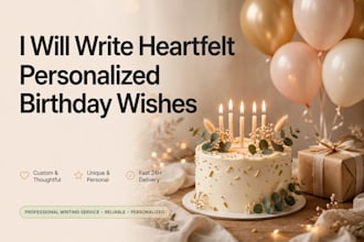 create a heartfelt birthday wish and greeting message for your loved ones