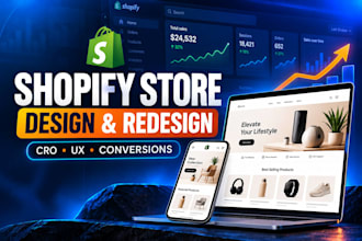 shopify store design , shopify redesign , shopify website cro optimisation