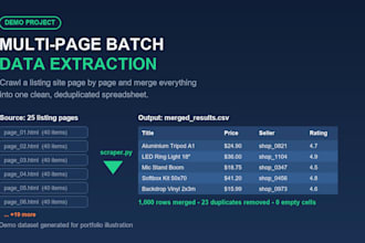 build a custom web crawler and scrape public website data to excel