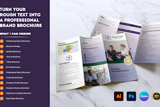 turn the rough text into a professional brand brochure