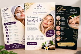 fashion flyer design salon poster design spa promo posters