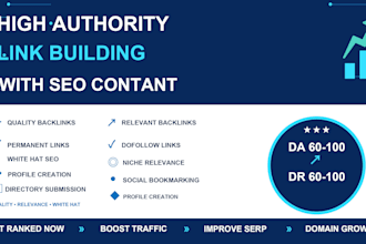 build high authority SEO backlinks and white hat link building