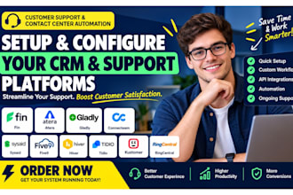 setup fin atera gladly connecteam sysaid five9 hiver tidio kustomer ringcentral