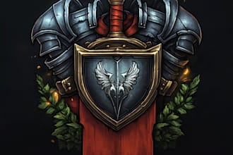 create a fantasy game logo