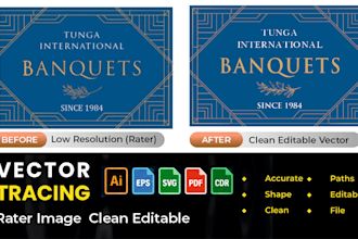 do professional vector tracing and print ready file preparation