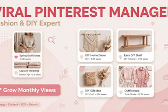 be your pinterest manager for fashion and DIY brands