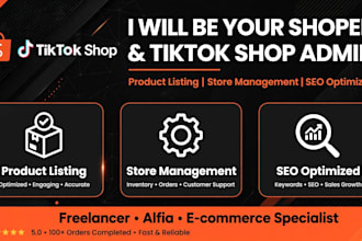 be your shopee tiktok shop admin for product listing
