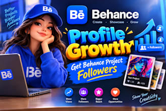 genuinely do behance profile promotion and behance project followers