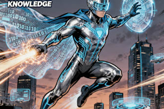 draw you as a custom superhero character in comic style