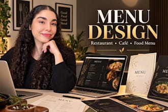 design restaurant menu board, tv screen menu or print menu