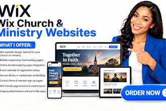 build wix church website ministry website religious community website