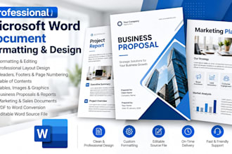 format edit and design professional microsoft word documents