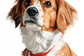 draw pet portrait into cartoon disney
