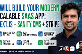 build scalable nextjs saas web app with sanity cms and stripe