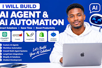 build ai agent ai automation crewai langchain shopify ai agent chatbot developer