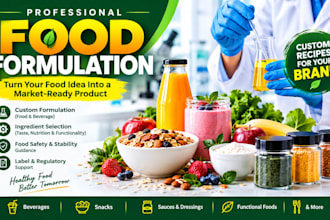 develop food formulation, and recipe formulation