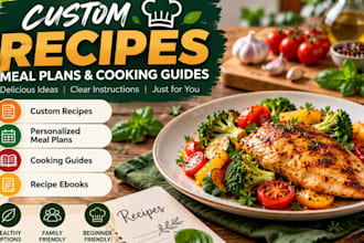 create custom recipes, meal plans and professional cooking guides