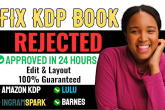 edit and fix KDP book publishing errors format cover layout resize margin paper