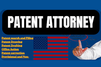 be your patent attorney for patent filing, office action and correction