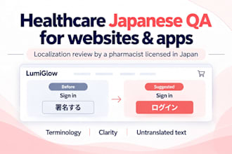 check japanese localization for healthcare and skincare as a pharmacist