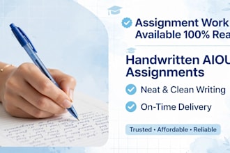 do handwritten assignments for aiou and all universities