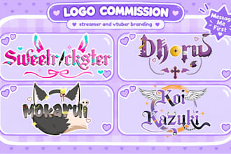 do a custom vtuber logo for your brand or stream