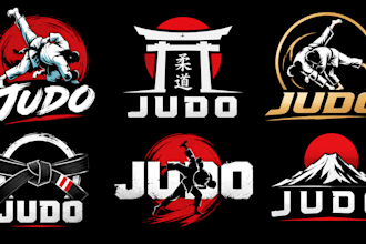 design a professional, martial arts, karate, combat sports, or dojo judo logo