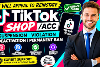 do tiktok reinstatement appeal tiktok shop suspension violation and deactivation