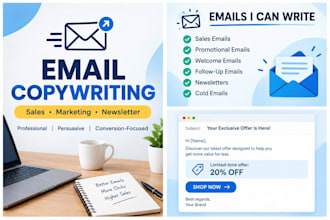 write professional sales emails, newsletters and email copy