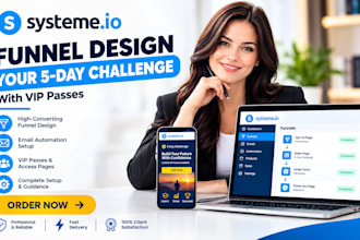 build german systeme io sales funnel landing page, website and email automation