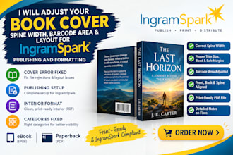 adjust your book cover spine width, barcode area, and layout for ingramspark