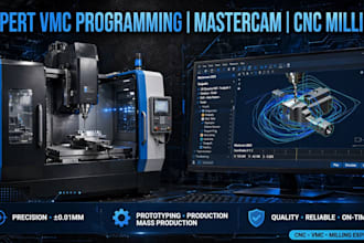 do vmc programming, cnc milling, and mastercam for a g code
