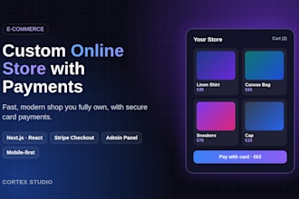 build a custom online store with stripe payments