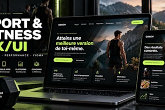 design a modern sports fitness or coaching website UI UX