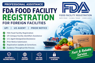 fda food facility registration for foreign facilities, ufi, US agent