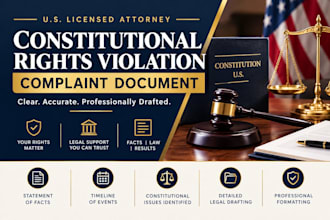 prepare constitutional rights violation complaint document