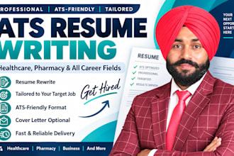 write ats resumes and cvs for healthcare, pharmacy and other careers