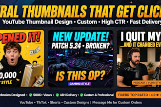 design eye catching youtube thumbnail for your videos