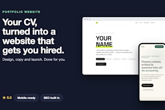 build a responsive personal portfolio website from your CV