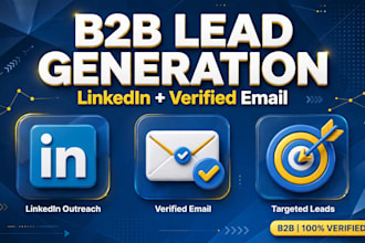 do b2b lead generation linkedin leads with  verified email