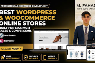 built wordpress e commerce websites for online stores , woocommerce websites