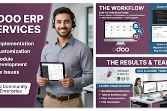 do odoo erp implementation, customization, and fix odoo