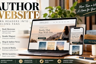 design a professional author website and book website