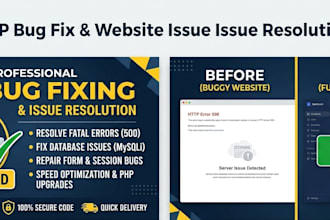 fix PHP bugs, errors and issues in your PHP website