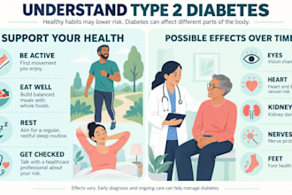 design medical infographics posters for patient education with editable files