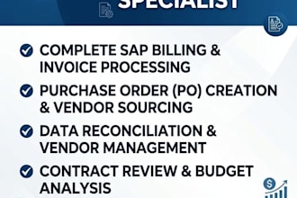 do professional data entry and purchase billing invoice