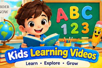 create kids learning videos and educational kids animation